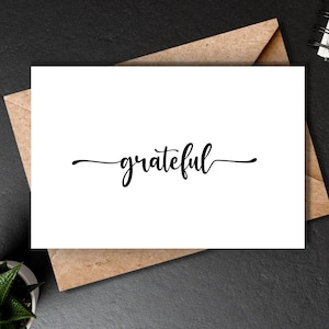 Dankbar - Thanksgiving Urlaub Herbst Saison Grußkarte - Denken an Dich - Nur weil - Freundschaft Familie Liebe - Blank Grußkarte