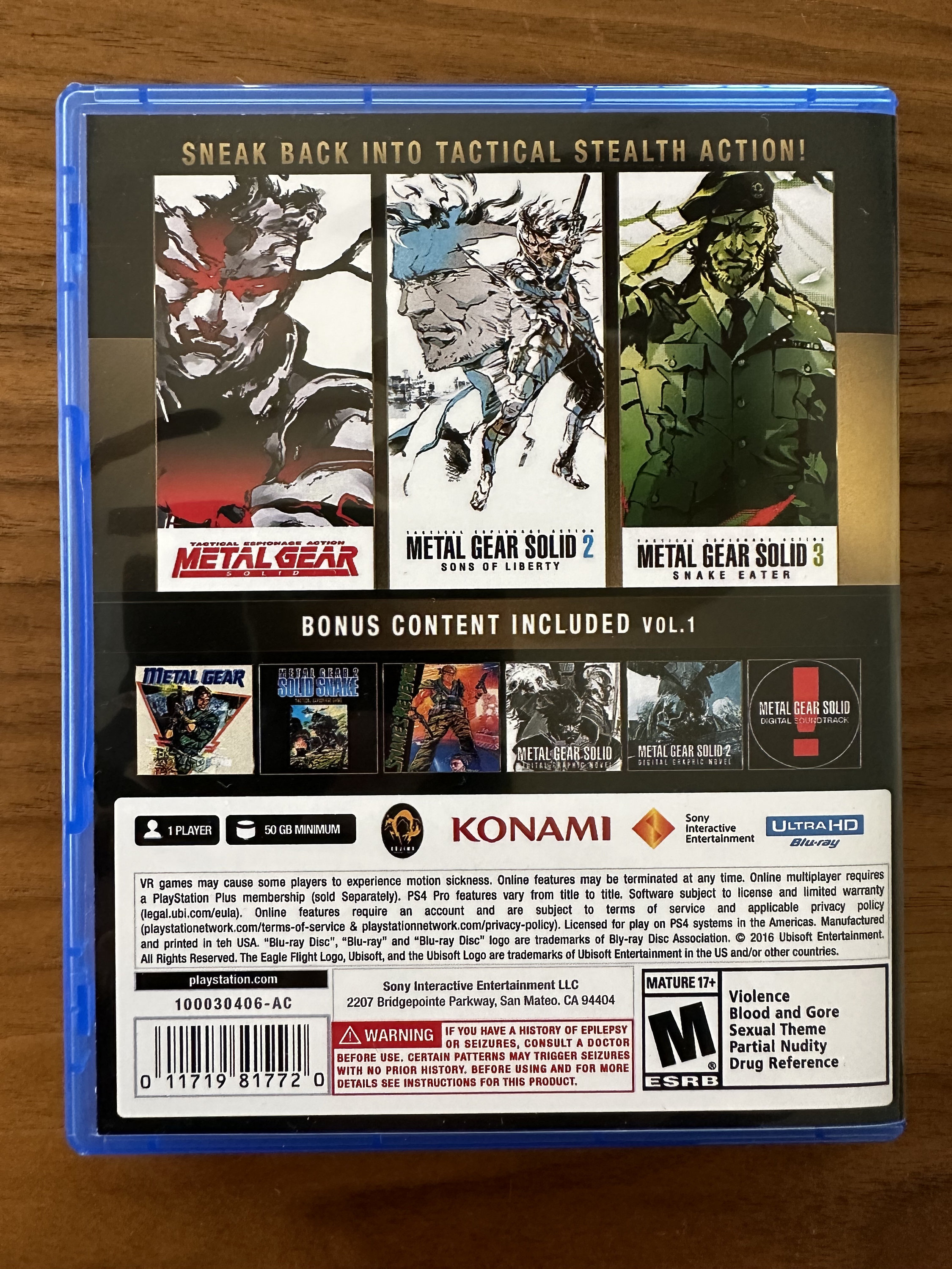 Metal Gear] [Image] I made a concept for a complete Metal Gear collection  on the PS4! : r/PS4