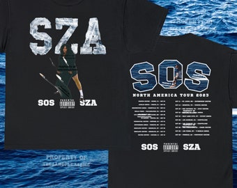 Camisa de SZA SZA SOS Tour 2023 Concierto inspirado en fanáticos Mercancía inspirada en fanáticos de Sza Gira Sos 2023 Álbum de Sos Gira Sza Sos por Norteamérica 2023