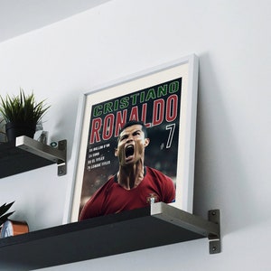Printable Cristiano Ronaldo Poster With Football Titles High - Etsy
