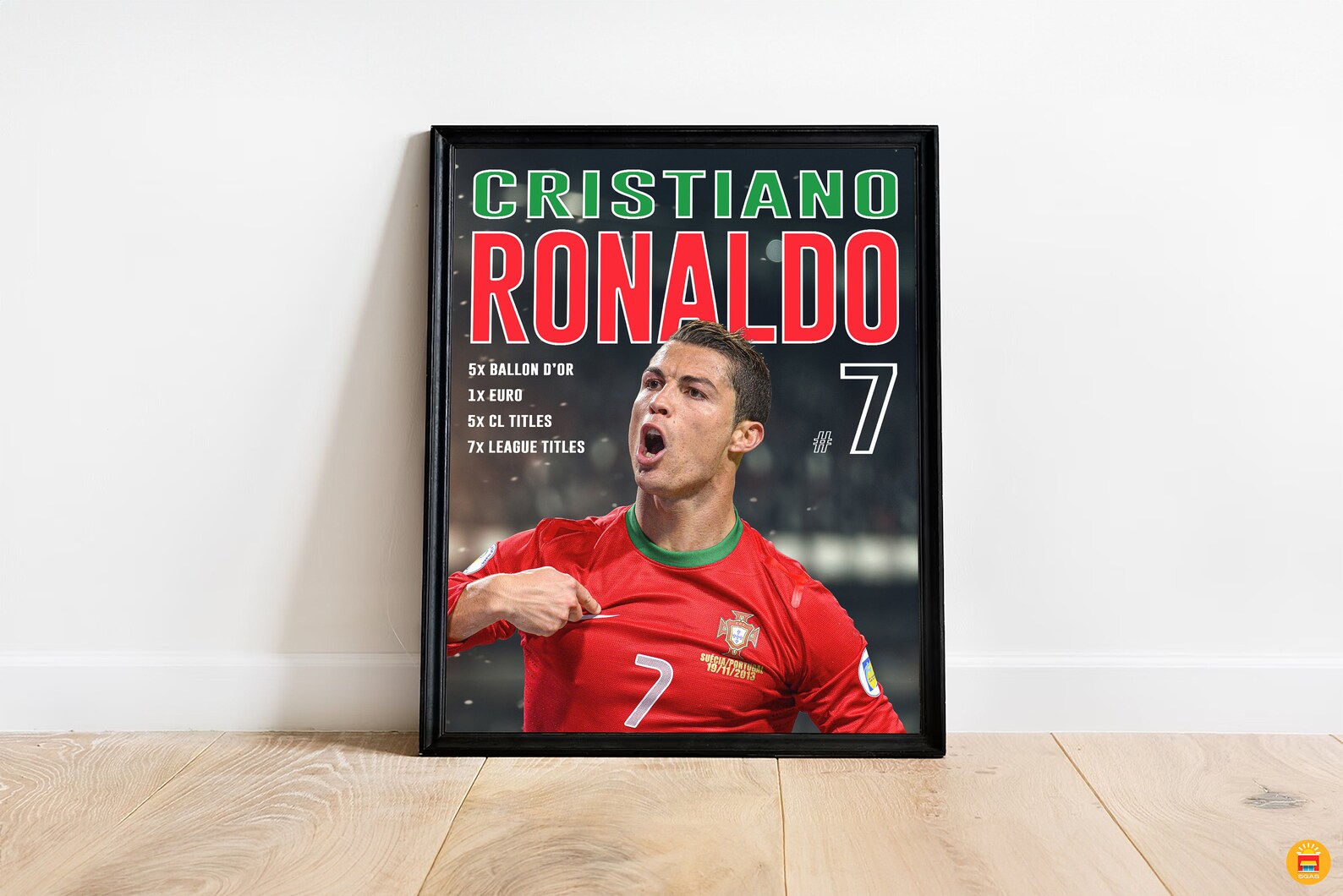 Printable Cristiano Ronaldo Poster With Football Titles, High Quality ...