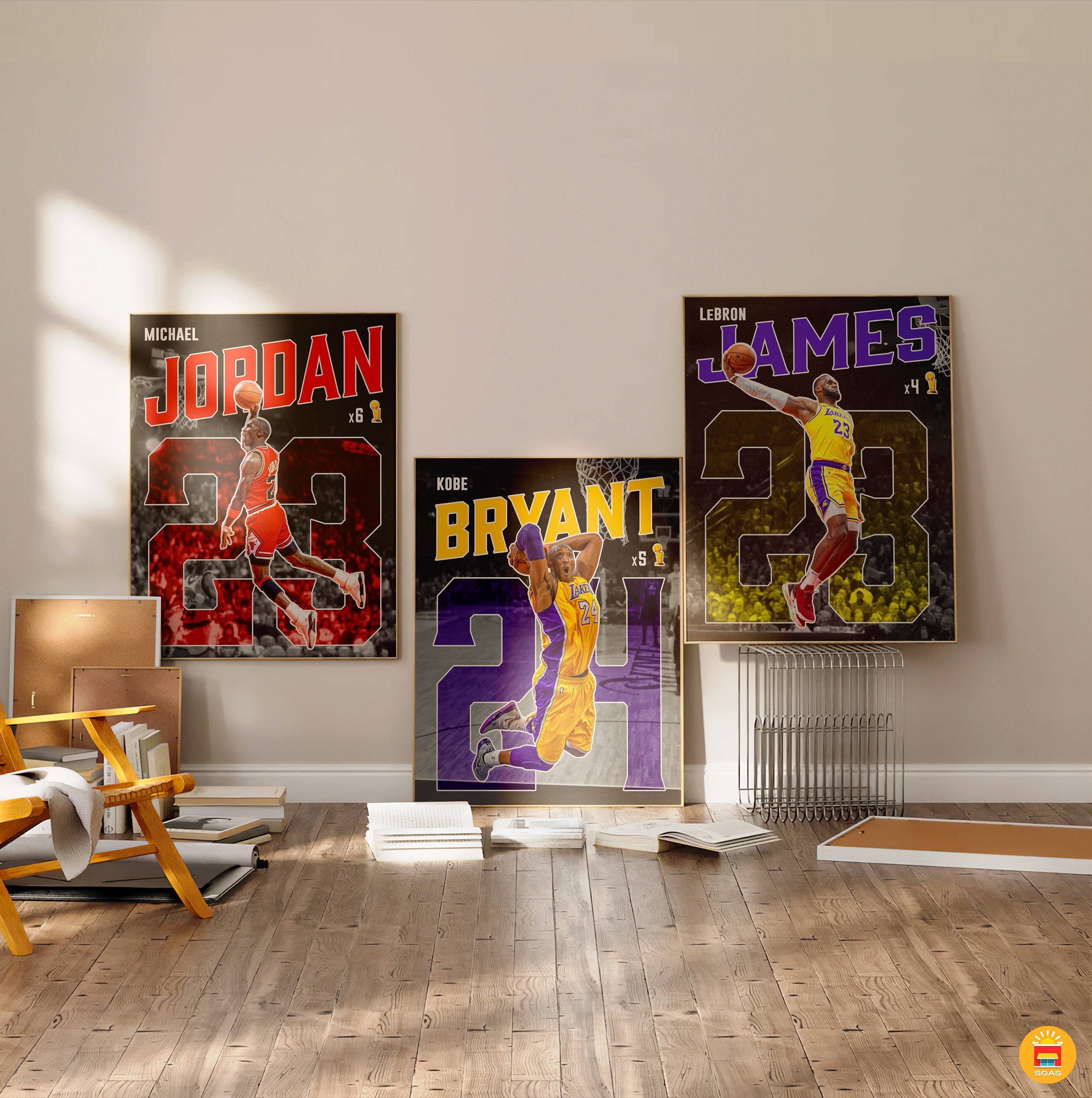 NBA 2K23 GOAT Edition Cover Michael Jordan and LeBron James Home Decor  Poster Canvas - REVER LAVIE