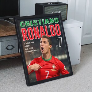 Printable Cristiano Ronaldo Poster With Football Titles, High Quality ...