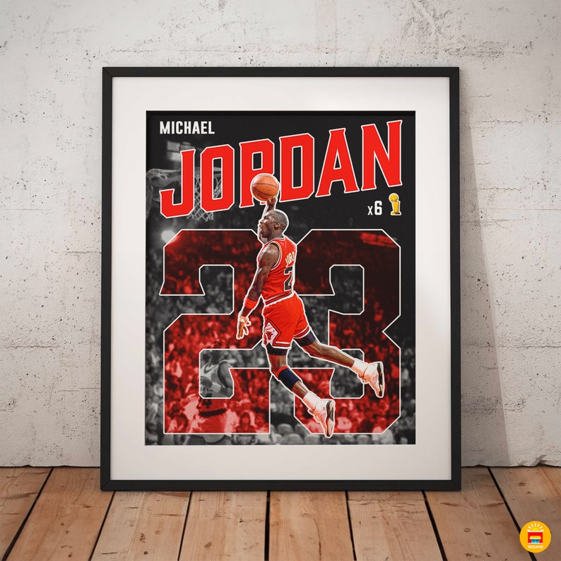 Michael Jordan Printable Poster With Titles Chicago Bulls - Etsy Australia