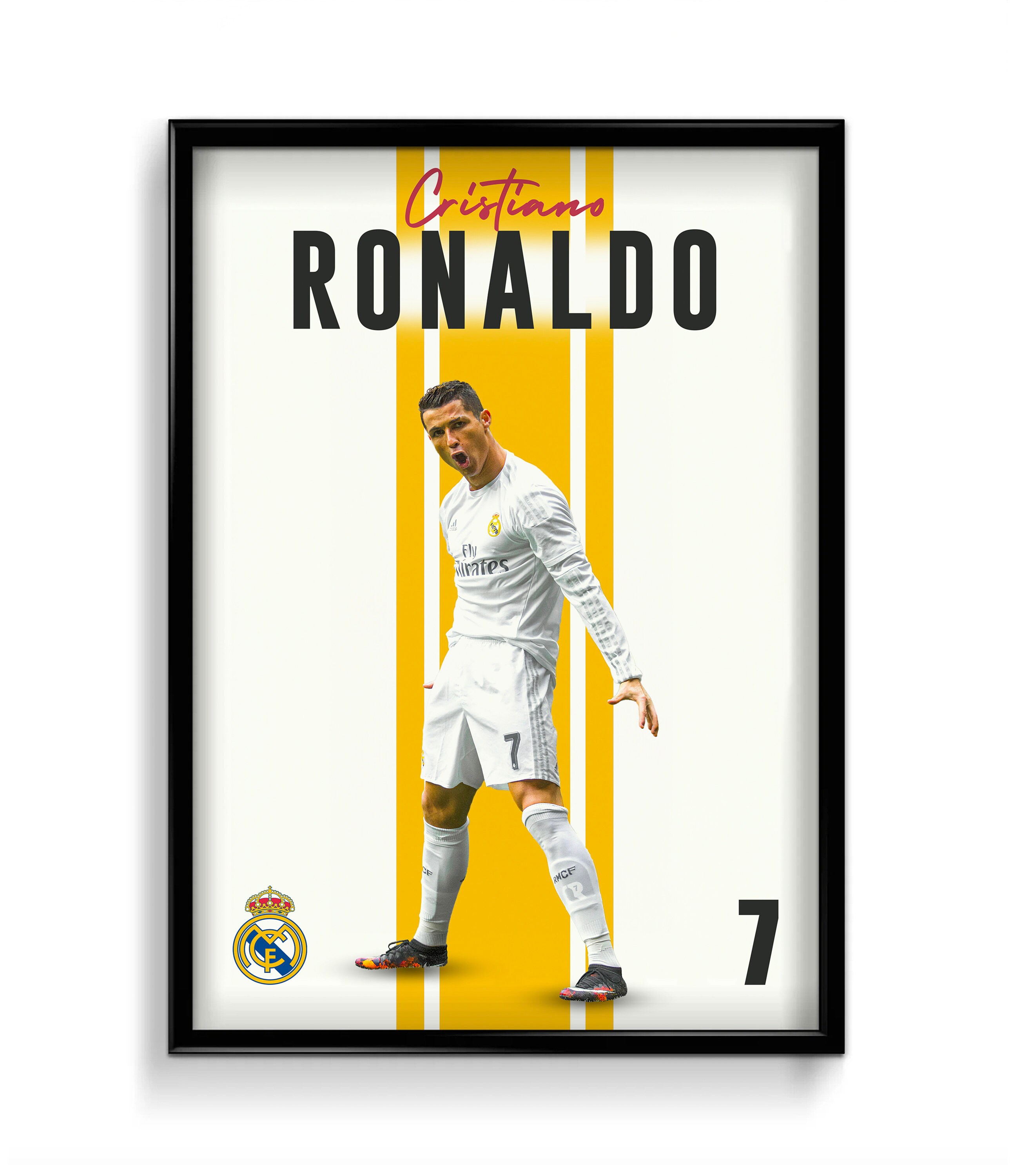 Cristiano Ronaldo Poster, Ronaldo Printable Poster, Real Madrid soccer ...