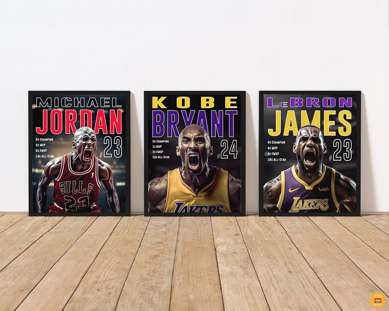 michael jordan kobe bryant lebron james poster