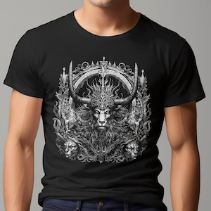 Devil Tshirt Black Metal T shirt Heavy Metal Tee Horror Gift Satan Tshirt Gothic Behemoth Birthday Gift Rock T-shirt Demon Unisex Tee