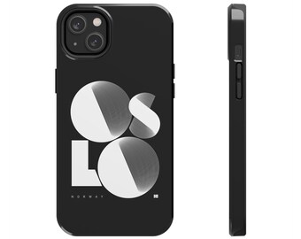 OSLO Logo Schwarz iPhone Fall iPhone Hülle Oslo Norwegen Souvenir Oslo Geburtstagsgeschenk iPhone Fall Oslo Minimalist Modernes Design