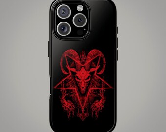 Red Devil 3 Black Metal iPhone Hülle Demon Heavy Metal Samsung Hülle Satan Geschenk Pixel Case Horror Geburtstagsgeschenk Hülle Gothic Horror Demon
