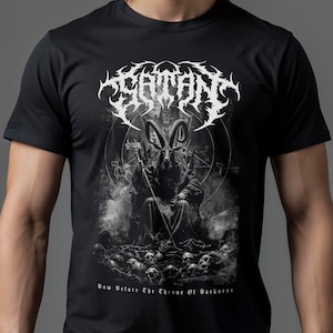 Satan Majestic Tshirt Black Metal T shirt Heavy Metal Tee Horror Gift Lucifer Tshirt Gothic Birthday Gift Satanic T-shirt Demon Unisex Tee