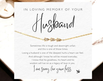 Sympathy Gift Loss of Husband | Memorial Bracelet | Loss of Husband | Gift for Women | Husband Memorial Gift | Bereavement Teardrop Bracelet