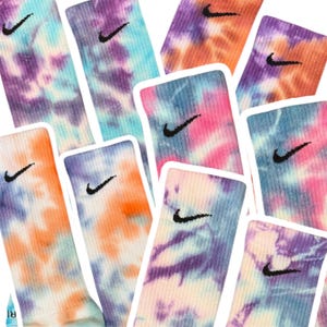 Nike socks tie dye, Reverse tie dye, nike socks, Nike Tie Dye, Tie Dye socks, Adult Socks, Colorful Socks, crew socks, Christmas gifts