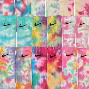 Nike socks tie dye, Reverse tie dye, nike socks, colorful socks Nike, Nike Tie Dye, Tie Dye socks, Adult Socks, Colorful Socks, Bleached