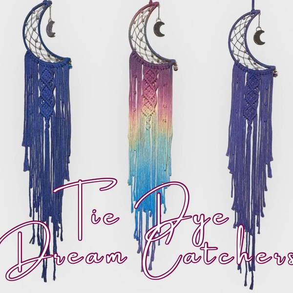 Tie dye Macrame Dream Catchers, DreamCatchers, Macrame, Macrame wall hangings, Macrame Dream Cather, Tie dye wall hanging, Wall hanging,m