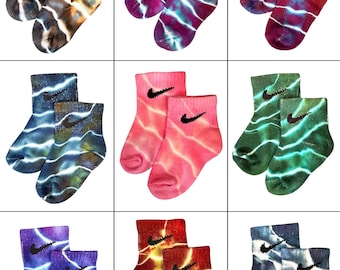 Ice dyed Baby Nike socks 6-12 months