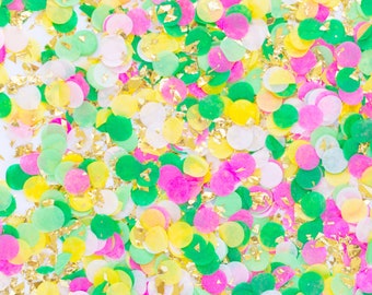 Tropical Pink Green Confetti