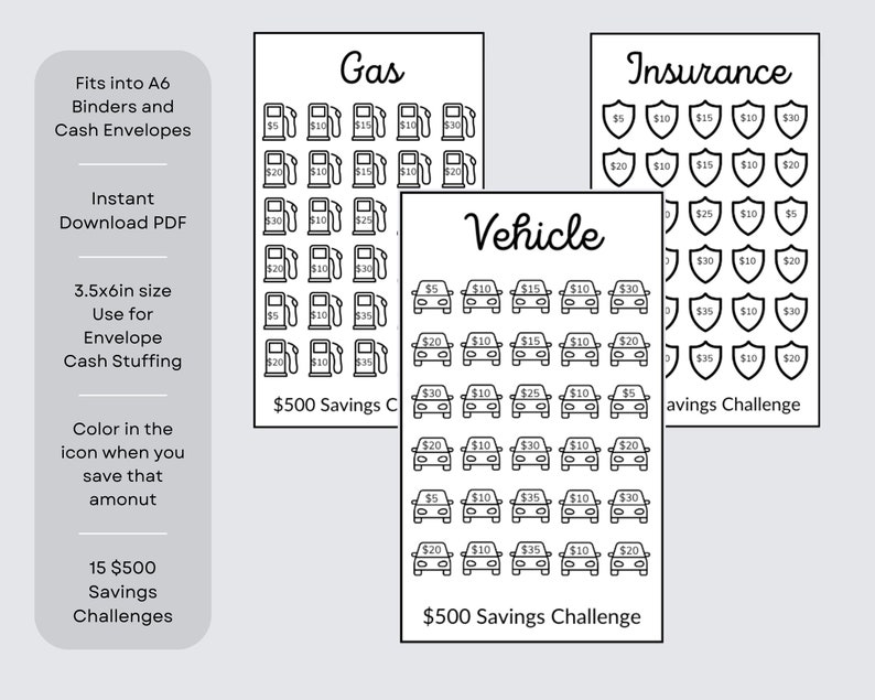 information on A6 Savings Challenge Bundle