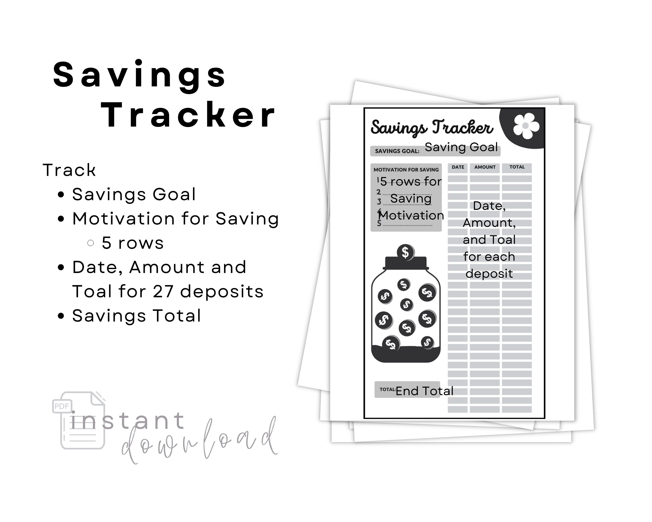 A6 Monthly Savings Challenge Printables, A6 Mini Savings Challenge ...