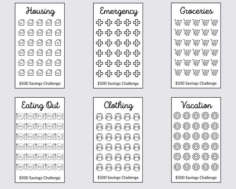 A6 Savings Challenge Bundle