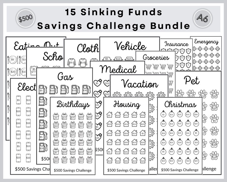 A6 Savings Challenge Bundle