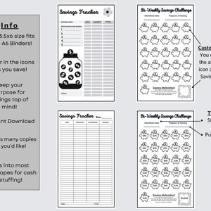 Biweekly Savings Challenge Printables Mini A6 Savings - Etsy