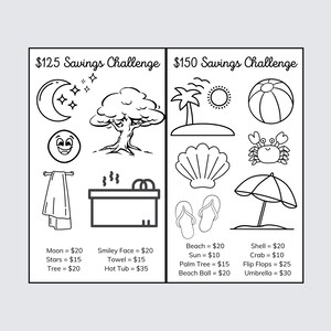 Savings Color In Relaxing Scenes Color-in A6 Savings Challenge Bundle (digital Download ...
