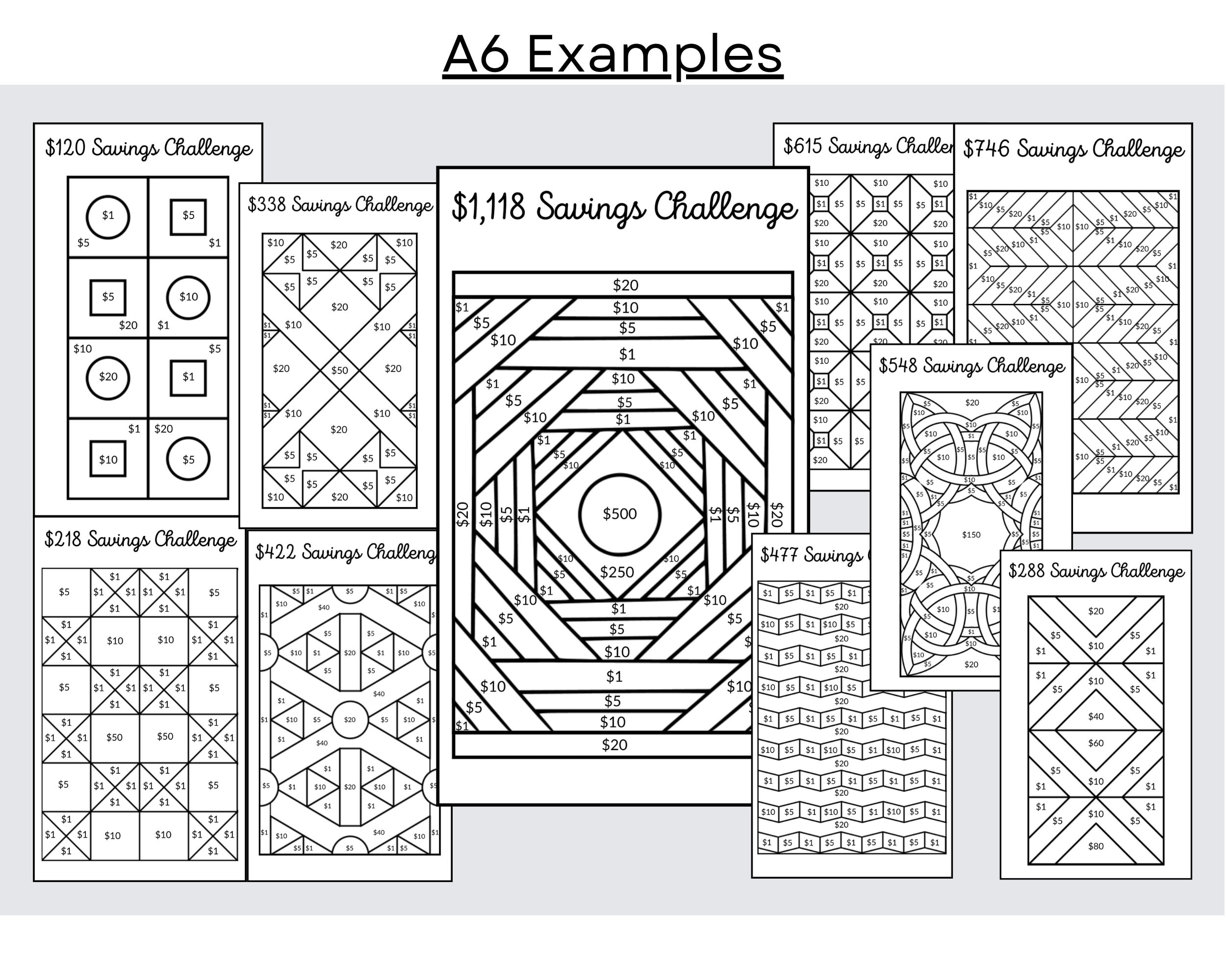 Color-in Savings, Patterns Saving, Save 1000, Save 500, Money Saving ...