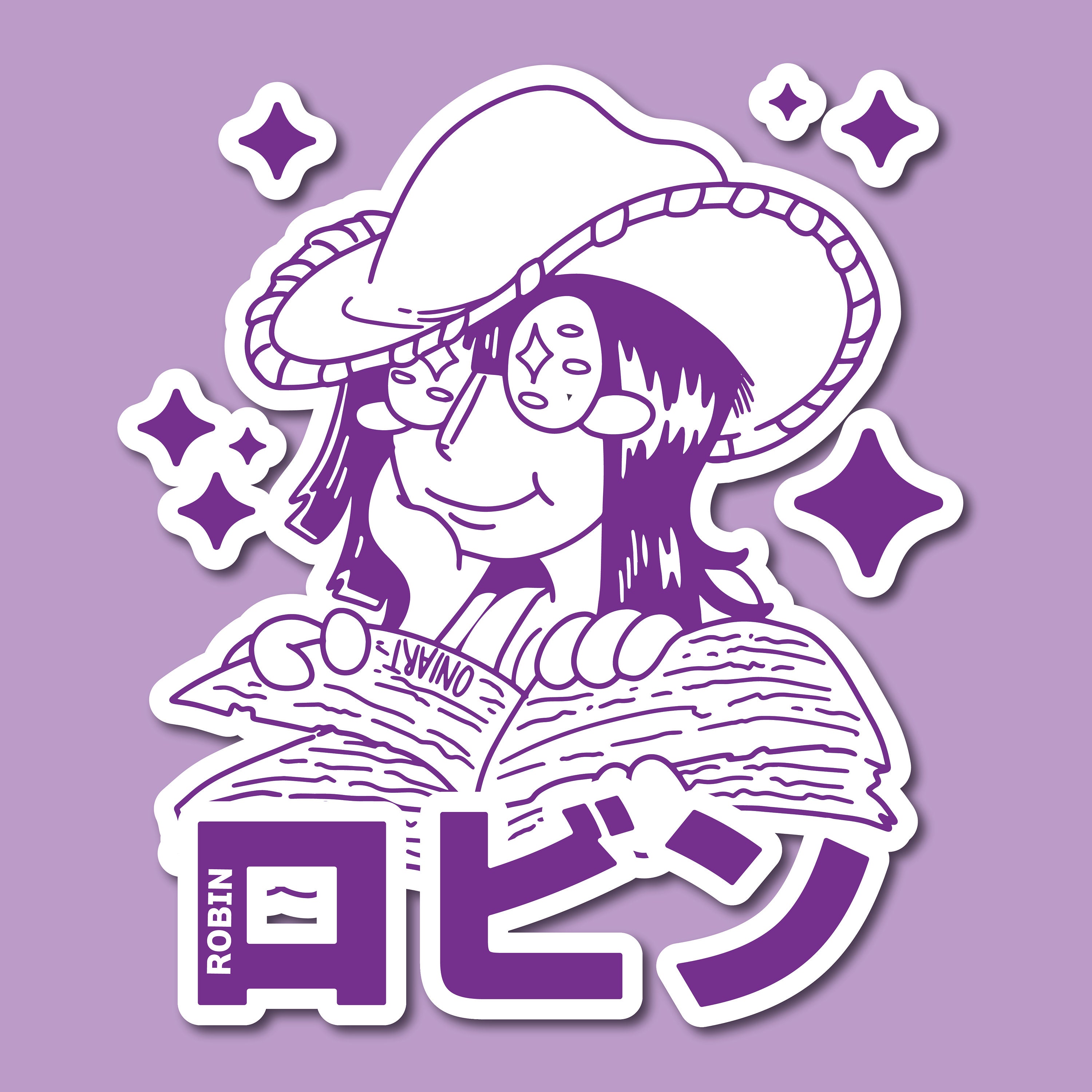 One Piece Deco Sticker Wano Country Arc #07 Nico Robin Nami 2 pieces Ensky