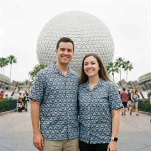 Epcot Hawaiian Shirt Disney Spaceship Earth Space Station Disneyland Men Women Button Short Sleeve Clothing