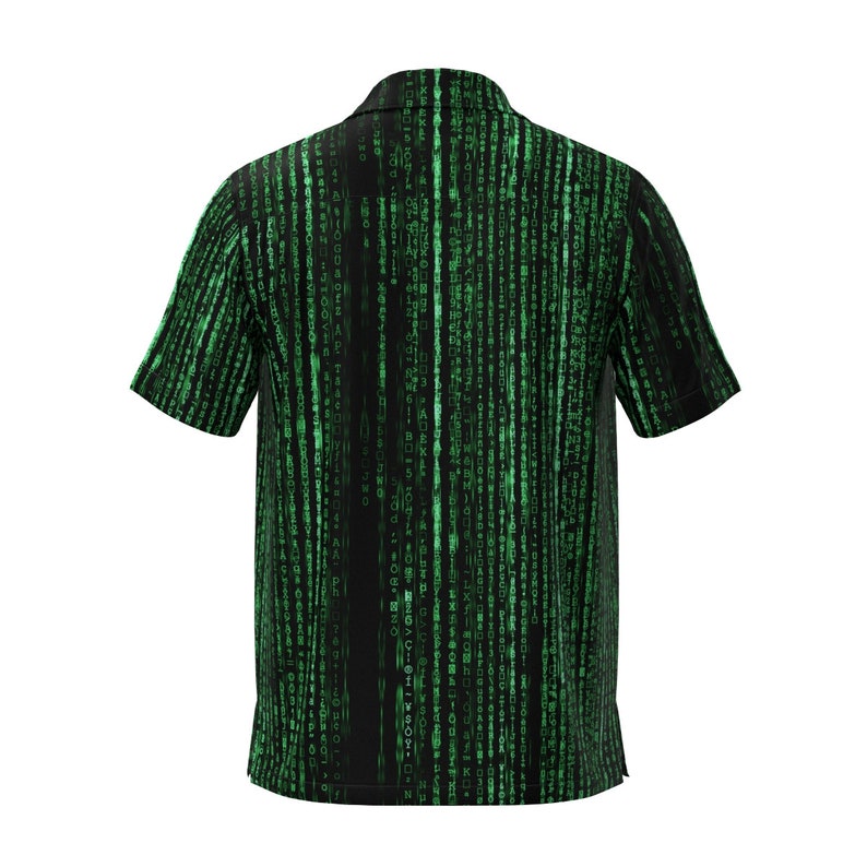 The Matrix World Coding Programming Code Neo Trinity Morpheus Coder Programmer Nerd Geek Men Women Button Shirt Short Sleeve Custom Print image 6
