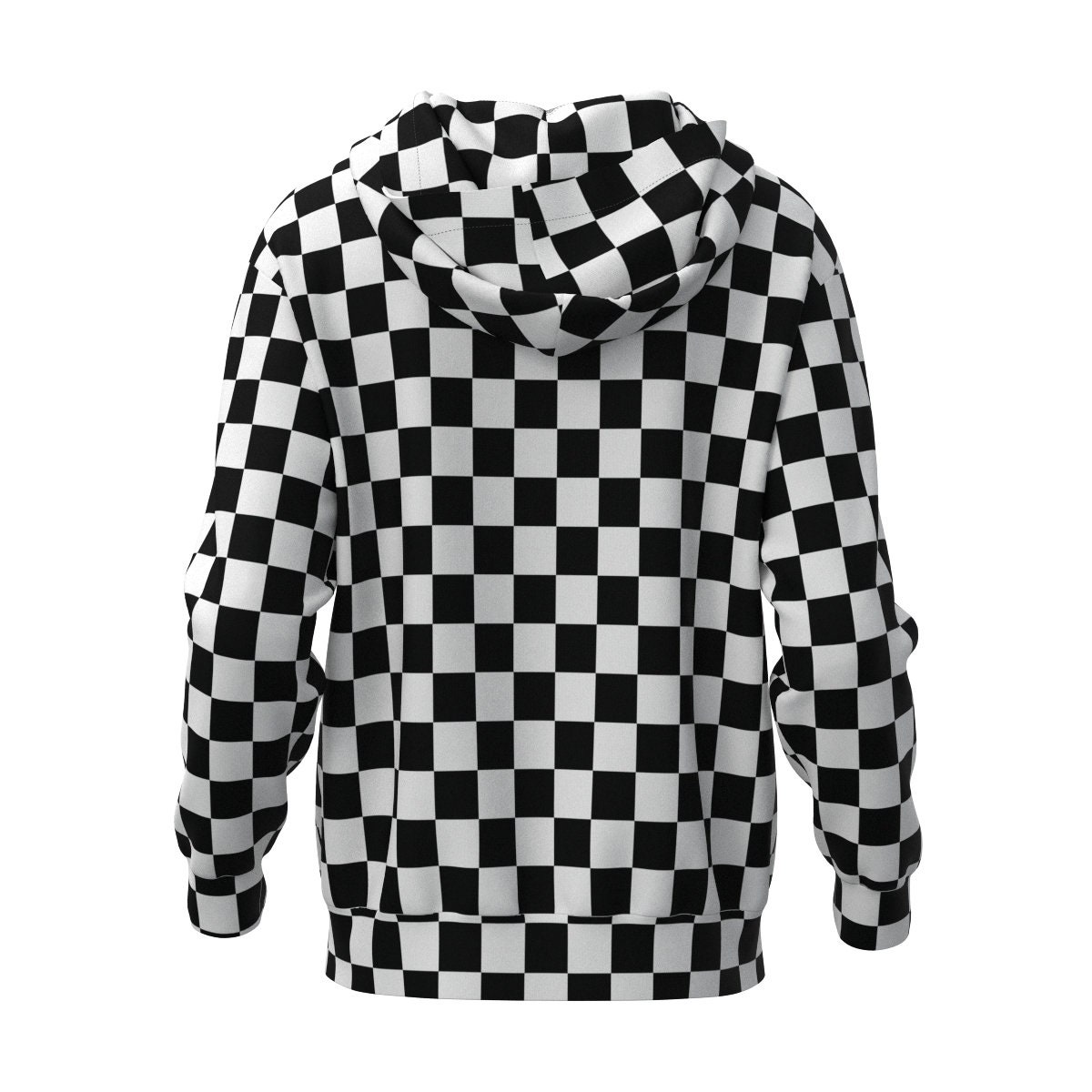【SATIIIZ】Dehes Hooded String Checkered Shirt Dehes Hooded String Checkered Shirt - satiiiz