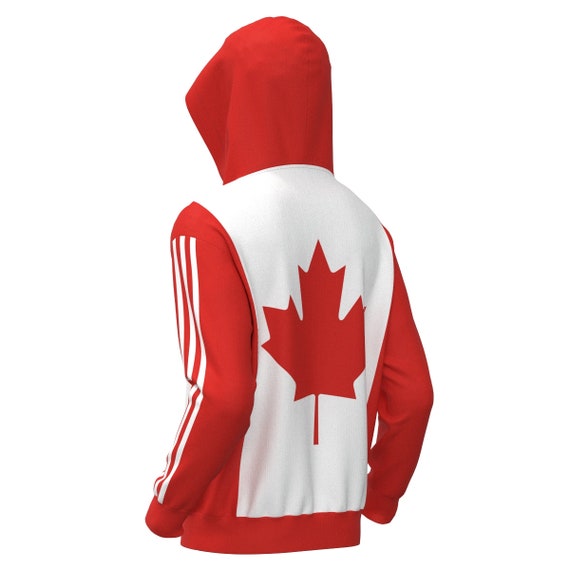 Canadian Sweater ZIP RED×White knitカウチン