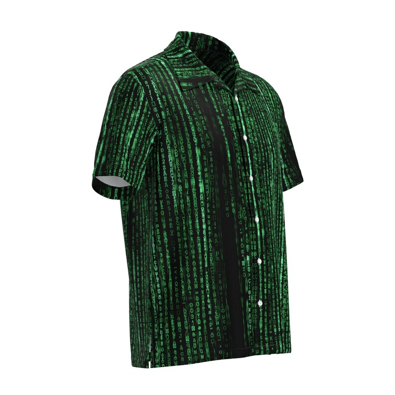 The Matrix World Coding Programming Code Neo Trinity Morpheus Coder Programmer Nerd Geek Men Women Button Shirt Short Sleeve Custom Print image 4