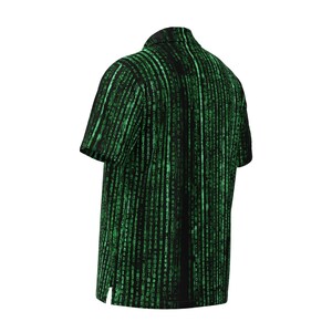 The Matrix World Coding Programming Code Neo Trinity Morpheus Coder Programmer Nerd Geek Men Women Button Shirt Short Sleeve Custom Print image 5