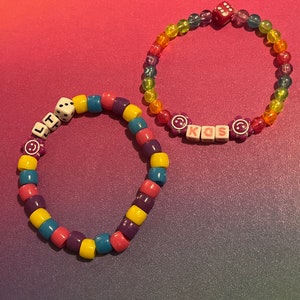 Custom Bead initial bracelets