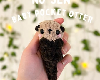 NO-SEW Otto the Baby Pocket Otter Keychain PDF Pattern Only