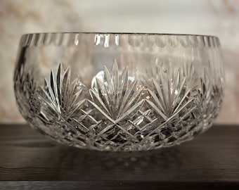 Elegant Crystal Hand-Cut Serving Bowl