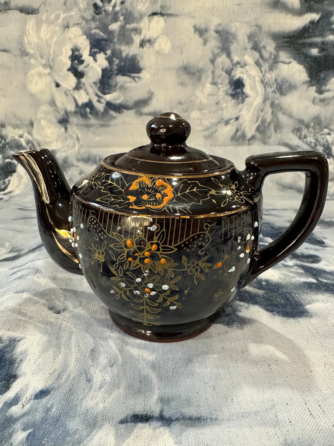 Vintage Japanese Moriage Teapot Etsy