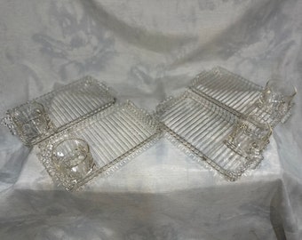 Hazel Atlas Tea and Snack Set | Service for 4 | Sip Smoke Snack Set