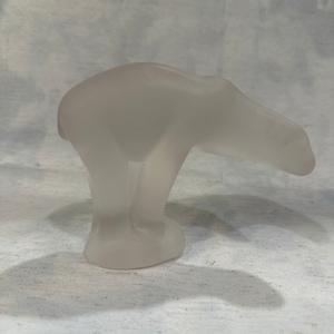Vintage Swedish Frosted Glass Polar Bear Figurine
