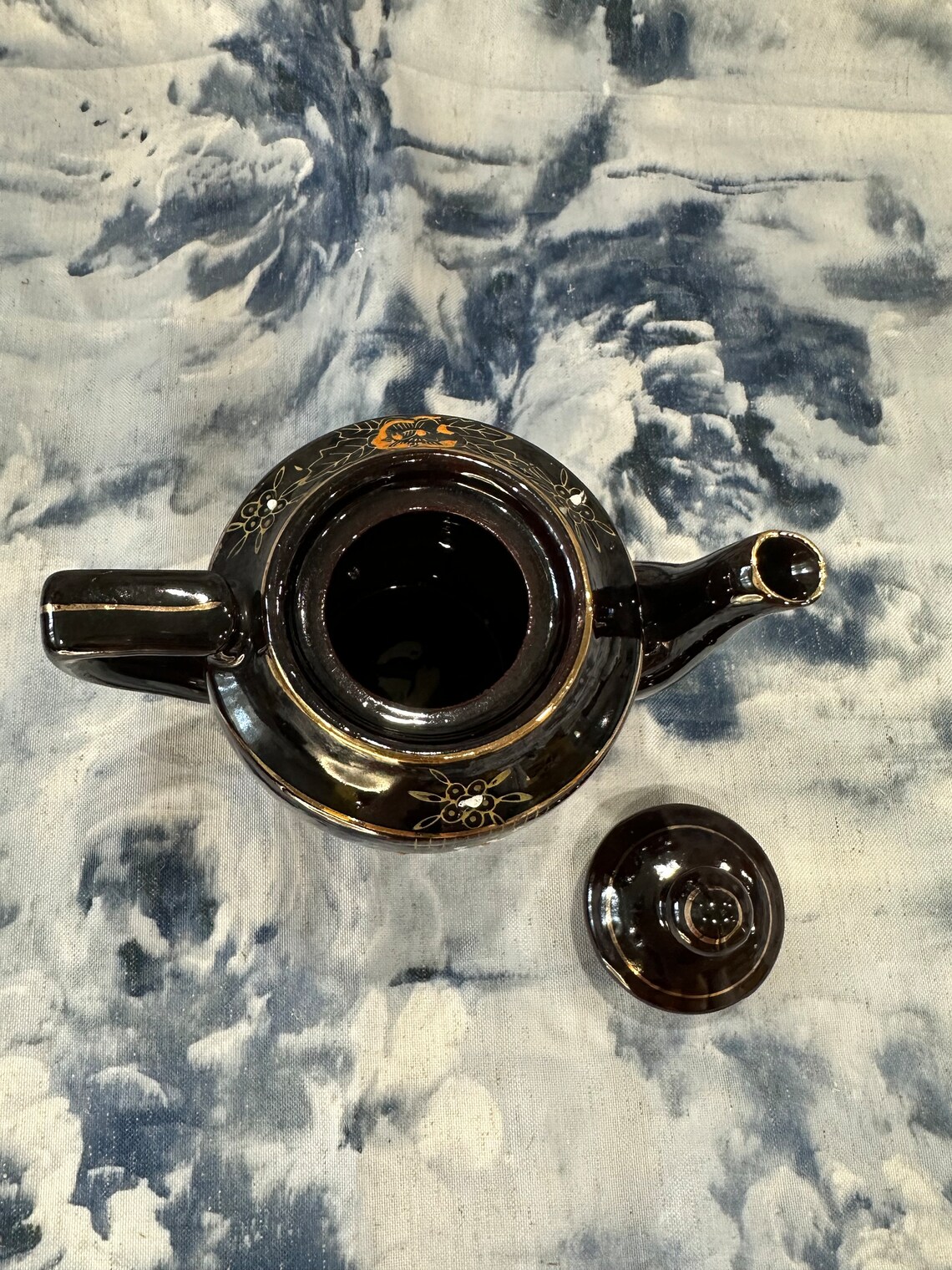 Vintage Japanese Moriage Teapot Etsy