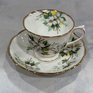 Royal Albert White Dog Teacup and Saucer