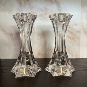 Bougeoirs en cristal Mikasa | Style Art déco