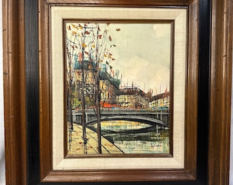 Paris Scene Original Painting by Giacomo Linari