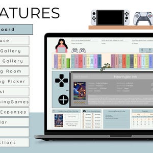 Video Game Tracker Toolkit Gaming Tracker Spreadsheet Template Backlog Picker Planner Gaming Log Achievement Wishlist Collection Game Review image 2