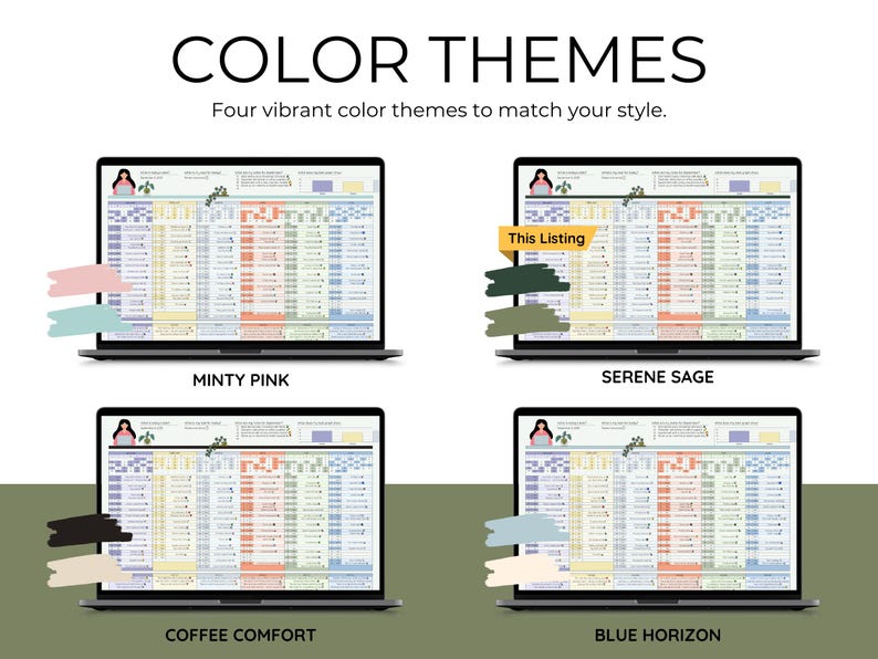 Year at a Glance Calendar Excel Template Monthly Smart Calendar Google ...