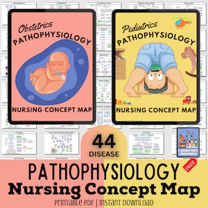Obstetrics Pathophysiology + Pediatric Pathophysiology Bundle Nursing Concept Map Diseases Nursing Pathophysiology Nursing Notes Mnmonics