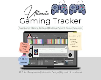 Video Game Tracker Google Sheets Template Gaming Journal Excel Template Spreadsheet Game Log Backlog List Review Game Collection Planner