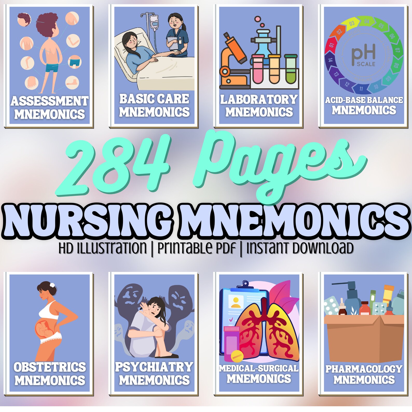 284 Pages Nursing Mnemonics Medical Surgical Mnemonics Med Surg Study