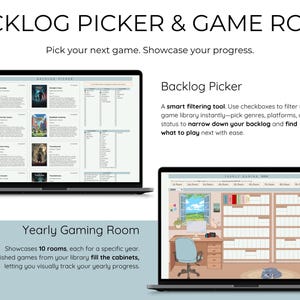Video Game Tracker Toolkit Gaming Tracker Spreadsheet Template Backlog Picker Planner Gaming Log Achievement Wishlist Collection Game Review image 9